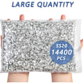 Miniatyrbilde 4 av 4: 14400 stk Hvite Flatback Rhinestones for DIY Håndverk, Krystall, SS20, 4,6-4,8 mm Crystal SS20/14400pcs