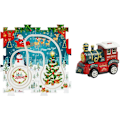 Miniatyrbild 1 av 8: Julspårvagnsset - 5 delar Monteringsskena med Elektrisk Bil Leksak 5 pcs