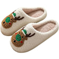 Miniatyrbillede 1 af 8: Varme og sjove Elg Jule-Tøfler, Bløde Soveværelsessko Green pure A 44/45 EU