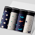 Miniatyrbild 3 av 7: Herr Boxer Bomull Boxers Underkläder Herr Kalsonger Man Hem Man Trosor Andningsbal U Convex Pouch Comfort Shorts XL-4XL Brun 4XL 82-95KG