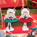 Pikkukuva 2 / 7: Söta Flicka Ängel Julhängande Dekorationer Julgran Hängande Prydnader Juldekorationer För Hem Juldockor Barnpresent Navidad Gåva Q23-012 Champagne