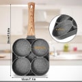 Miniatyrbillede 2 af 5: Æggestegepande, non-stick pandekagepande Ægpande med stegepande med 4 huller stegt æg pandekagemaskine til induktion SQBB