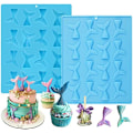 Miniatyrbillede 1 af 5: Havfrueforme til Chokolade, Kagedekoration Slik Cupcakes Harpiks Gummies