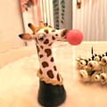 Miniatyrbild 5 av 5: Giraff Vas Resin Djurhuvud - Bubbles Blåsande Djuransikte Torr Blomstervas för heminredning
