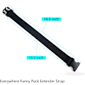 Miniatyrbilde 2 av 4: Fanny Pack Belteforlenger Justerbar Elastisk Stropp for Skuldervesker, 2-pakning (Svart) Everywhere Extender Belt -1.5inch