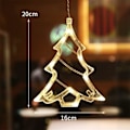 Miniatyrbild 2 av 7: Julstjärne Fönsterlampor, 3-pack LED Hängande Julbelysning med Sugkoppar Christmas tree