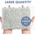 Pikkukuva 4 / 4: 14400 kpl Läpinäkyvät AB-kristallistrassit käsitöihin, SS20, 4,6-4,8 mm Transparent AB SS20/14400pcs
