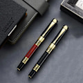 Miniatyrbillede 6 af 7: Retro Metal Fountain Pen F Nib Klassisk Design Med Konverter Høj Kvalitet Til Virksomhed Skrive Kontor Skole Leverancer Papirbygninger Brun F