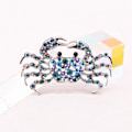 Miniatyrbild 3 av 5: Rhinestone Vacker Krabba Brosch Emalj Brosch Pin Smycken