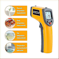 Miniatyrbild 1 av 6: Beröringsfri digital laser infraröd termometerpistol hög låg temperatur larm -58~752 Pyrometer temperaturmätare GS320-Bubble GS320-Bubble