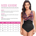 Miniatyrbillede 2 af 7: HUTUT Dame Badedragt, V-hals, Tummy Control, Højtaljet Stil Multicolor-M M