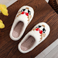 Miniatyrbillede 4 af 8: Plush Jule-Tøfler til Kvinder og Mænd, Elg Soveværelsesdesign White pure K 42/43 EU