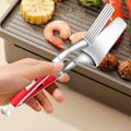 Pikkukuva 4 / 8: Säädettävät BBQ-pihdit, Lämpökestävät Ruokaklemmit, Ulkoilma-Grillaustyökalut, Ruokailuklemmit RED