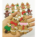 Miniatyrbillede 5 af 5: 12 stk. Peberkagemand Juletræspynt Assorterede Plastik Peberkagefigurer Ornamenter til Juletræ Hængende