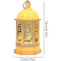 Pikkukuva 3 / 6: LED Eid Mubarak -lyhty, paristoilla toimiva vintage Ramadan-koriste (Valkoinen, 2 kpl) 2 pcs white