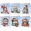 Miniatyrbild 1 av 8: DIY Diamantkonst Julgratulationskort Set, 12/8/6/4 Pack, Handgjorda Julpostkort HK051