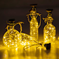 Miniatyrbillede 5 af 8: 6 stk 2 m 20 LED solcelledrevne korkformede lyskæder vandtætte