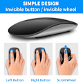 Miniatyrbild 4 av 7: Bluetooth trådlös magisk mus tyst laddningsbar laser datormus smal ergonomisk PC-möss för Apple Macbook Microsoft Rechargeable version