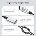 Miniatyrbild 7 av 7: USB 2.0 typ C-adapter för turister, 6 000 HUB flätad datakabel, för Samsung Galaxy S22 MacPlePro Air iPad C till 3 USB