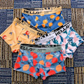 Miniatyrbilde 7 av 7: 3st Herrtrosor BoxerShorts Herr Underkläder Bomull Boxer Herr Cartoon Fruktkalsonger Andas Fukt Man Boxers LiTaoGan M 40-50KG