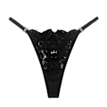 Miniatyrbillede 1 af 10: Stringtrusser i blonder VART - spotudsalg Sort Black S