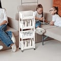 Miniatyrbillede 2 af 8: Barnevognsorganisator til børn, flerlags barnevogn med hjul til små rum 4th floor