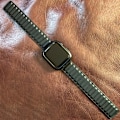 Pikkukuva 5 / 7: Nahkaremmi Apple Watch -kellolle 45mm 41mm 44mm 40mm Alkuperäinen Magneettinen Loop Link Ranneke iWatch Ultar2 49mm 9 8 7 6 SE 3 42mm Auringonlaskun väri