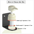 Miniatyrbild 5 av 5: 2-pack krokhållare för dispenser, väggmonterad tvålhållare, tvålpumphållare, schampohållare, schampohållare i svart rostfritt stål för kök, badrum