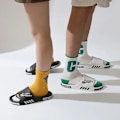 Miniatyrbillede 3 af 7: Mode Stora Storlekar Mäns Tofflor Pvc Mjuk Sole Slipfria Slides Casual Outdoor Beach Flip Flops Home Bate Slippers Sandal Vit 48-49(föreslå 46-47)