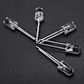 Miniatyrbillede 3 af 5: 100 stk. 5 mm varmhvide lysdioder DC 3V 20mA glødelampe elektroniske komponenter lysemitterende diode
