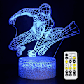 Miniatyrbilde 1 av 7: Superhelt 3D nattlampe, Spiderman leker for gutter, morsomme menn