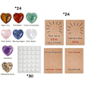 Miniatyrbillede 4 af 7: Valentinsdag Gaver til Børn, 24 stk. Hjerteformede Krystal Byttekort (24 stk) 24 pcs