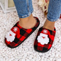 Miniatyrbilde 4 av 8: Morsomme Elg Jule-Hjemmesko for Kvinner og Menn Santa Claus G 38/39 EU