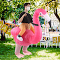Miniatyrbillede 6 af 6: Oppustelig Flamingo Kostume Vandtæt Polyesterstof Oppustelig Dragt til 150‑190cm Voksen