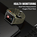 Miniatyrbilde 5 av 7: Ny 5,11 cm Robust Military Smart Watch Herr För Android IOS Ftiness Watches Ring Smartwatch Blood Oxygen Watch 100+ Sports Watch Herr + Box Grønn