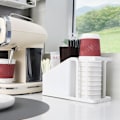 Miniatyrbillede 3 af 8: Kaffekop Dispenser, Bordplads Organizer med Elegant Sort Design til Køkken White