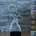 Miniatyrbild 3 av 10: 3D optisk illusionsnattlampa leksak, fjärrkontroll, dimbar