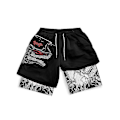 Miniatyrbild 4 av 5: Anime Gym Shorts Herr Dam Berserk Manga 3d Print 2 I 1 Performance Shorts Träning Sommar Quick Dry Compressionshort Byxor 14 S 14 S