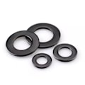 Miniatyrbillede 1 af 4: M6 x 12mm Sort Flade Skiver - 100 stk 18-8 (304) Rustfrit Stål Black M6/304