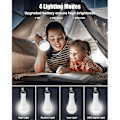 Miniatyrbild 2 av 10: USB-laddningsbar glödlampa batteri Backup Nödlampa för ström i hemmet Hängande LedBY Vit White