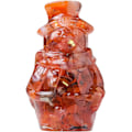 Pikkukuva 6 / 8: Kristalli Lumimieshahmo - 3D Joulu Miniatyyri, Punainen Agati Red agate