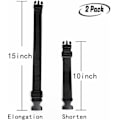 Miniatyrbilde 1 av 4: Fanny Pack Belteforlenger Justerbar Elastisk Stropp for Midjevesker, 2-pakning (Svart) Extender Belt