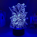 Miniatyrbillede 4 af 8: Svartkløver LED 3D-lampe Lllusion Light Skrivbordslampe Japansk A