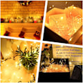 Miniatyrbillede 6 af 7: Batteridrevne Feelygter, 10m 100 LED Varmt Hvidt, 8 Tilstande til Julepynt 2 pcs