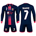 Pikkukuva 2 / 9: 1 Set Mukautettu Jalkapallopaita Miehet Pojat Jalkapallovaatteet Setti Pitkähihainen Jalkapallo Uniformu Aikuinen Maalivahti Urheilupuku Lapsi Harjoituspuku Punainen Lapsi Koko XS Red Kid Size XS