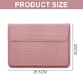 Miniatyrbild 2 av 5: Krokodilmönstrad Faux Läder Flap Style Fodral Väska, 13 tum Laptop Ställ Sleeve Fodral, Laptop Skyddsfodral - Yvan rosa pink 13