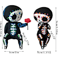 Miniatyrbillede 2 af 5: Kraniet Figurer, Smukke Resin Kranie Par Staty Dekoration, Resin Kranie