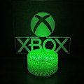 Miniatyrbillede 3 af 7: 16 farver skiftende natlys 3D akryl LED touch bordlampe atmosfære rumdekor illusion lampe til jul 16 farver sort base til XBOX-spil