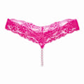 Miniatyrbild 5 av 7: Sexig Spets Underkläder Kvinnor Bakre Bogbyxor Kvinnor G-String T-Back Thong Transparent Underkläder Söt Med Pärlor KL107Rosa En Storlek