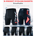 Miniatyrbilde 2 av 5: Sykkelshorts, sykkelshorts med tre lommer, herre sommervei fjell b blå blue L